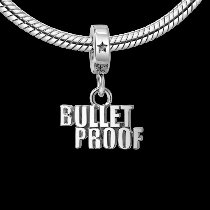 Joe Wall bullet proof charm 2 - Black Background